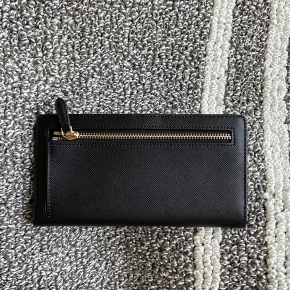 Kate Spade Dana Large Slim Bifold Wallet Black